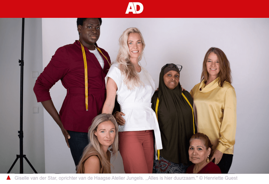 AD.nl: Haagse Giselle probeert met handgemaakte kleding de markt te veroveren: ‘Ik ga het zelf doen, dacht ik’-Atelier Jungles