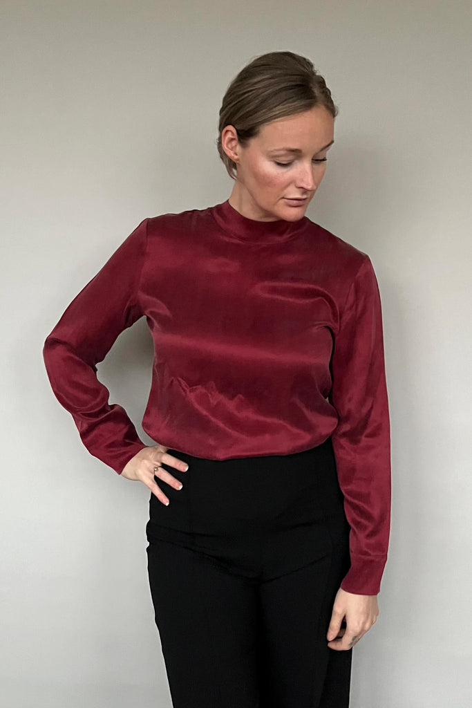 Vegan Silk Bow Blouse