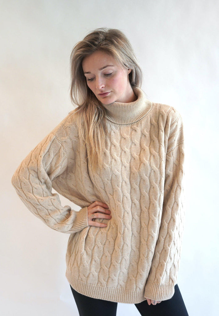 Organic Cashmere Cable Knitwear Sweater