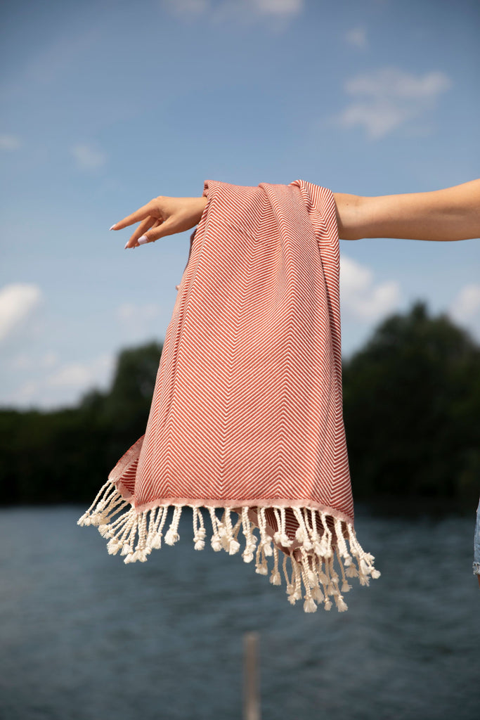 Recycled and organic cotton Hamam towel XL